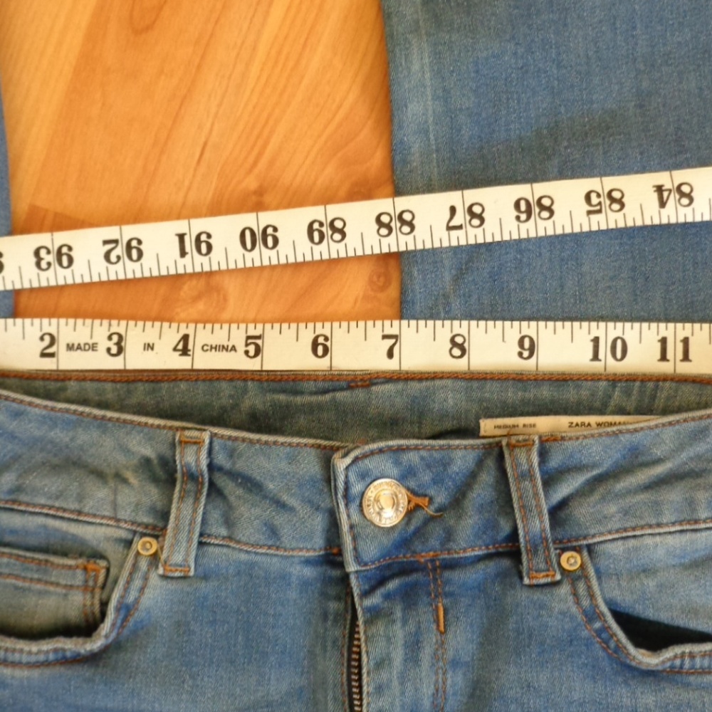 ZARA jeans medium rise straight sz 26 - Picture 10 of 10